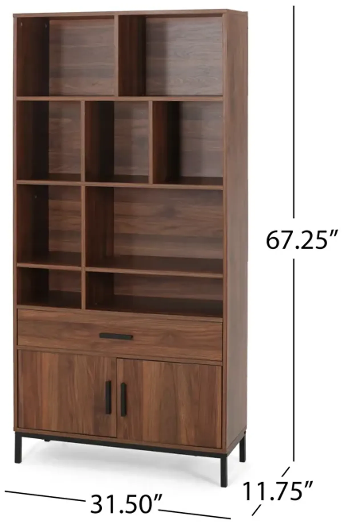 Merax Modern Cube Unit Bookcase with Cabinets