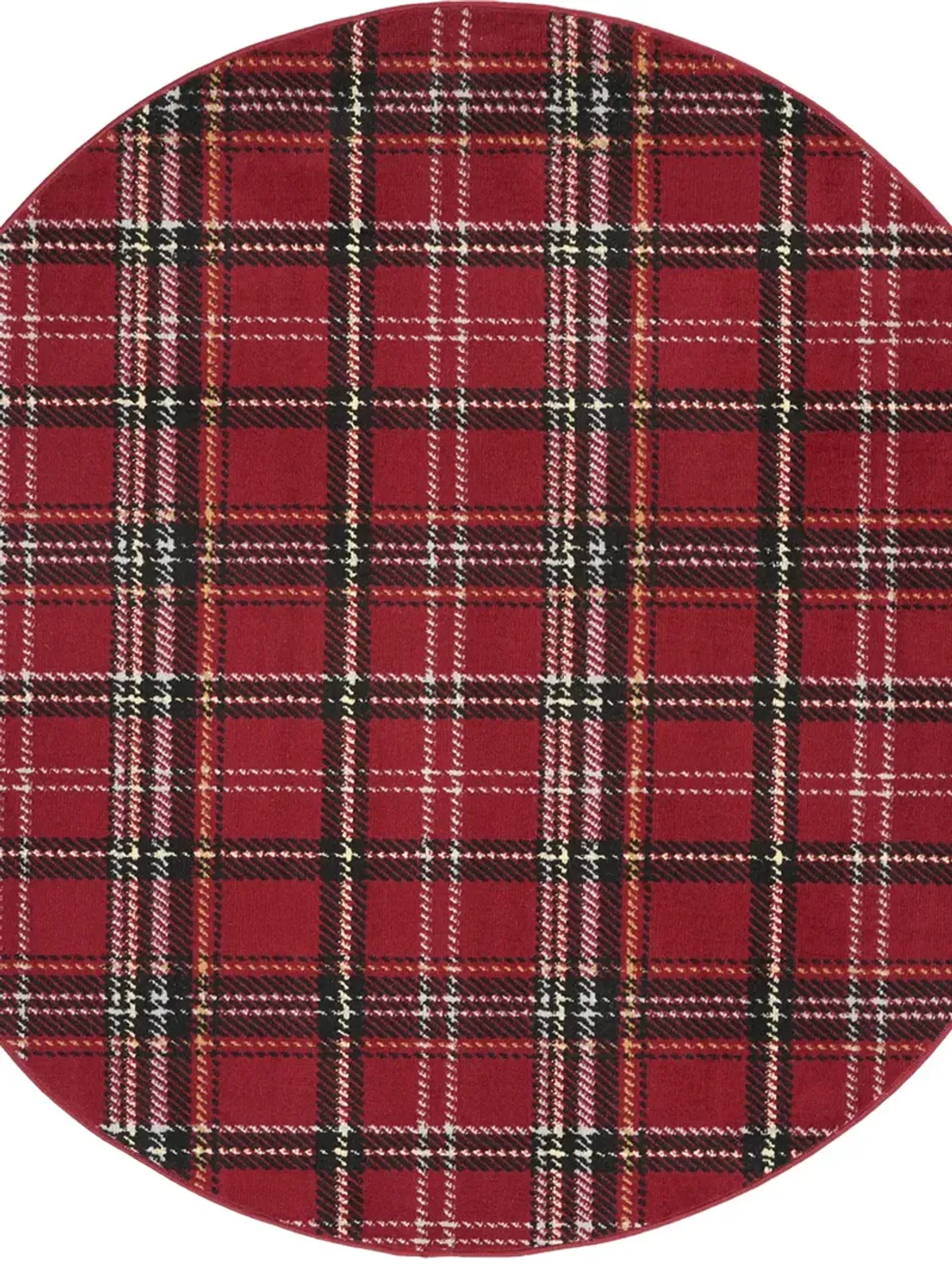 Grafix GRF03 Red 5'3" x Round Rug