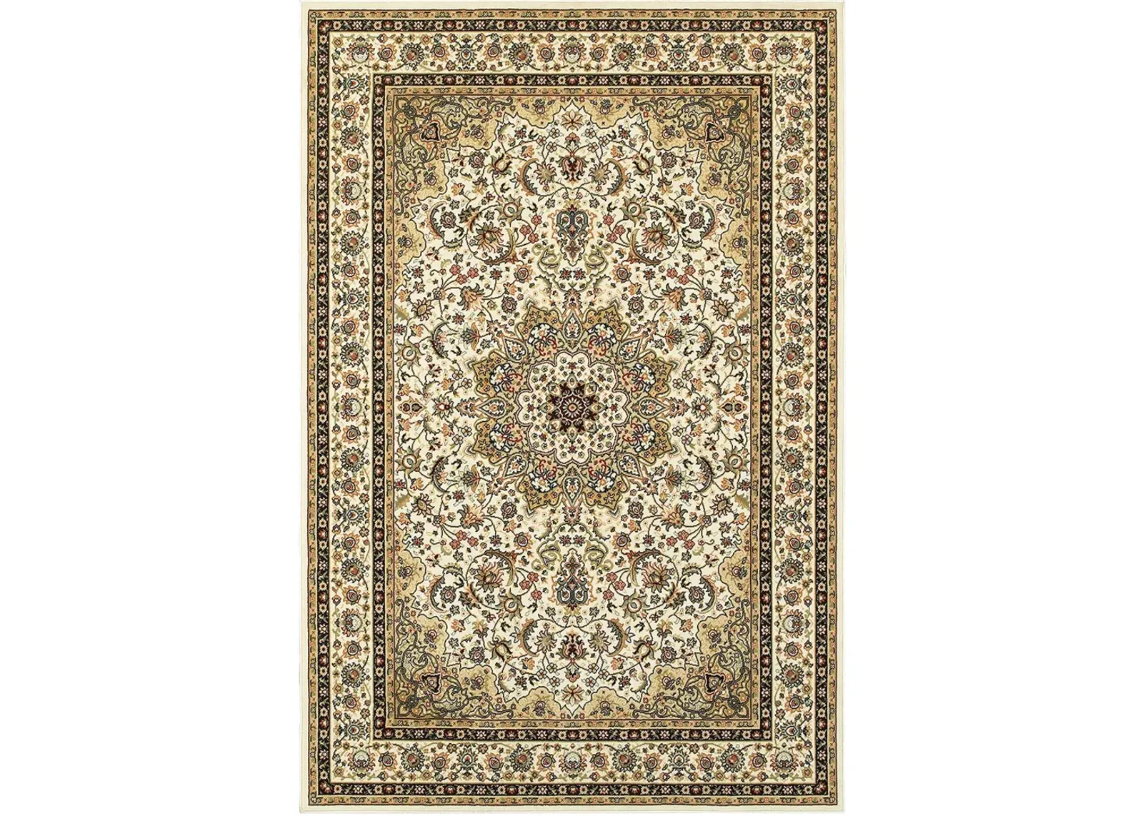 Kashan 3'10" x 5'5" Ivory Rug