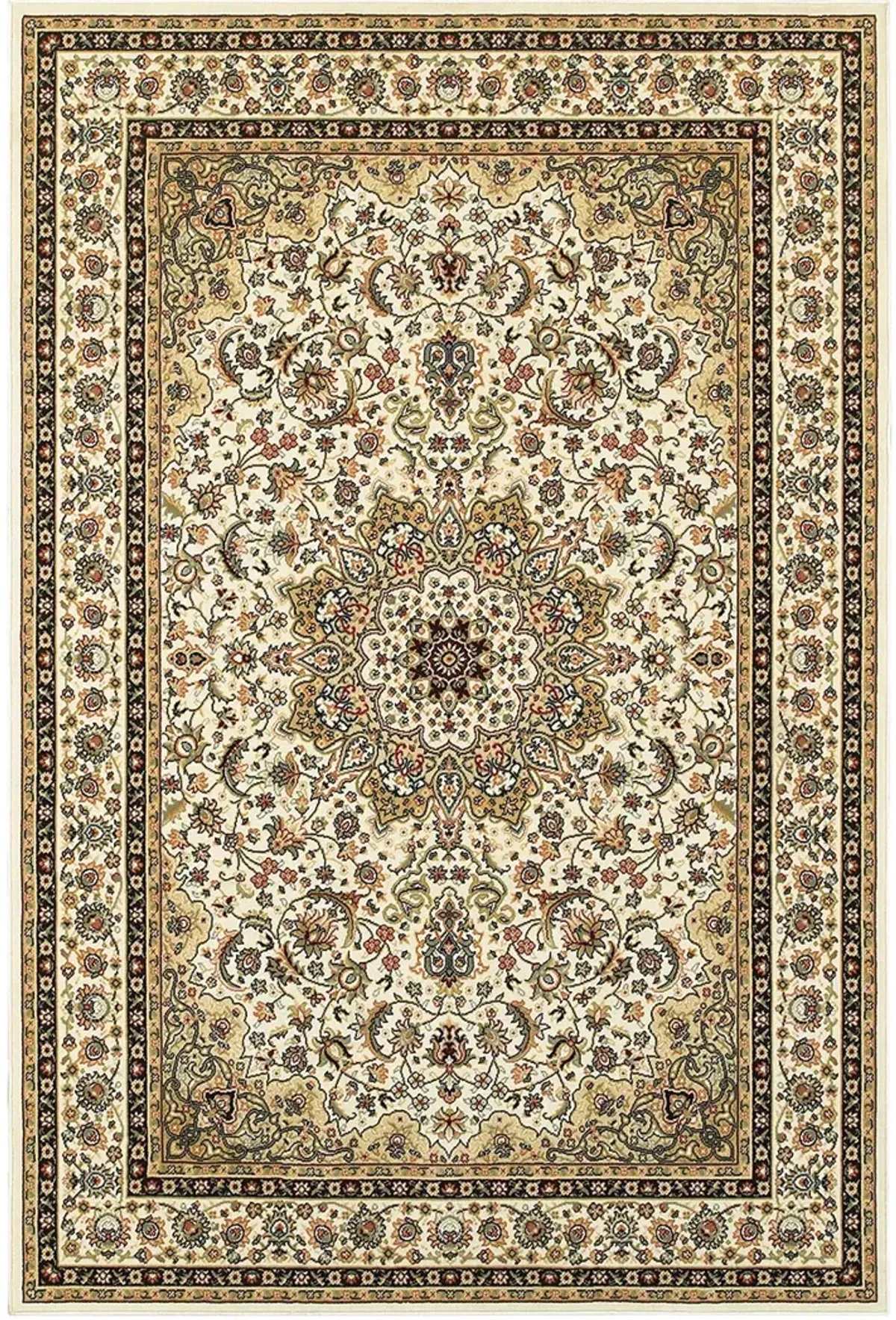 Kashan 3'10" x 5'5" Ivory Rug