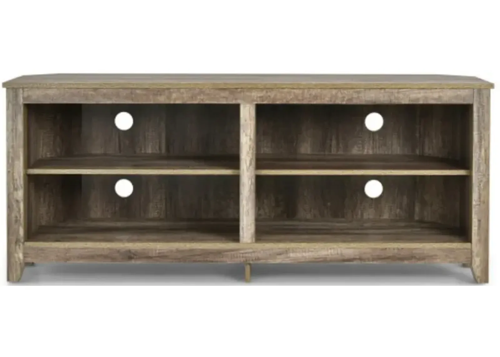 4 Cubby Entertainment Media Console with Shelves