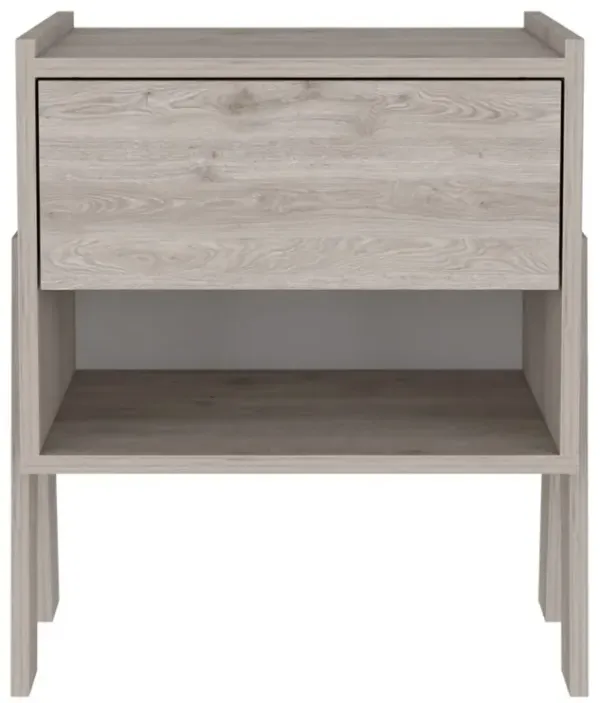 Classic Wood Nightstand – One Drawer Bedside Cabinet