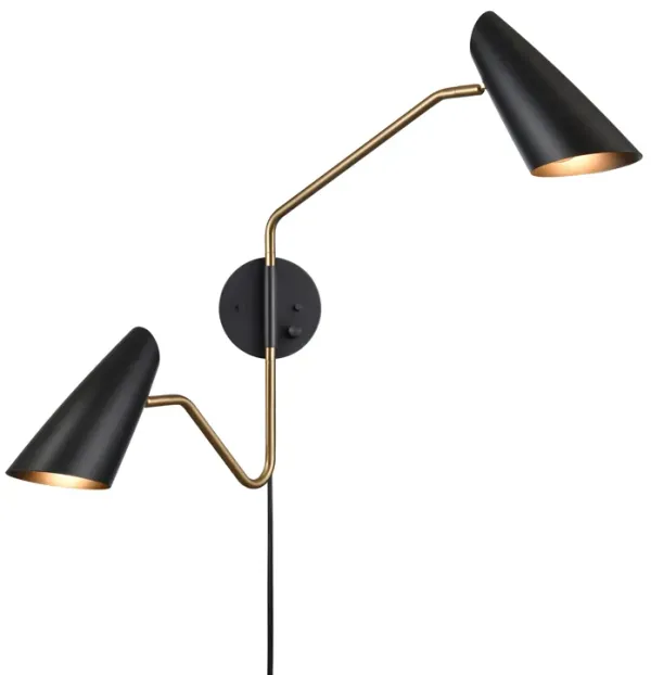 Stanley 22.75'' High 2-Light Swingarm Sconce