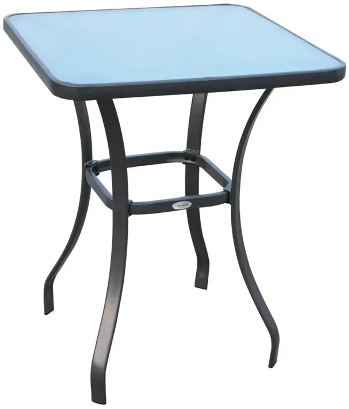 Alfresco Dining Surface: 33" Square Tempered Glass Bistro Table for Gardens