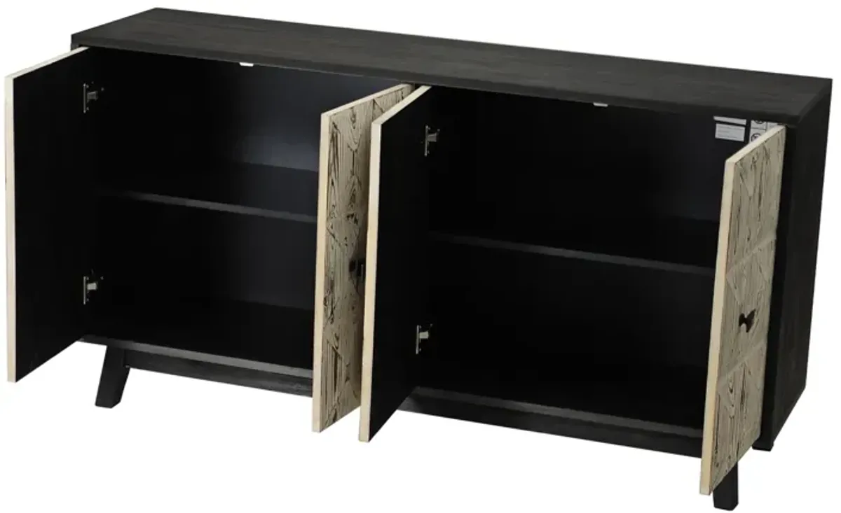 Merax 4 Doors Vintage Sideboard Storage Cabinet