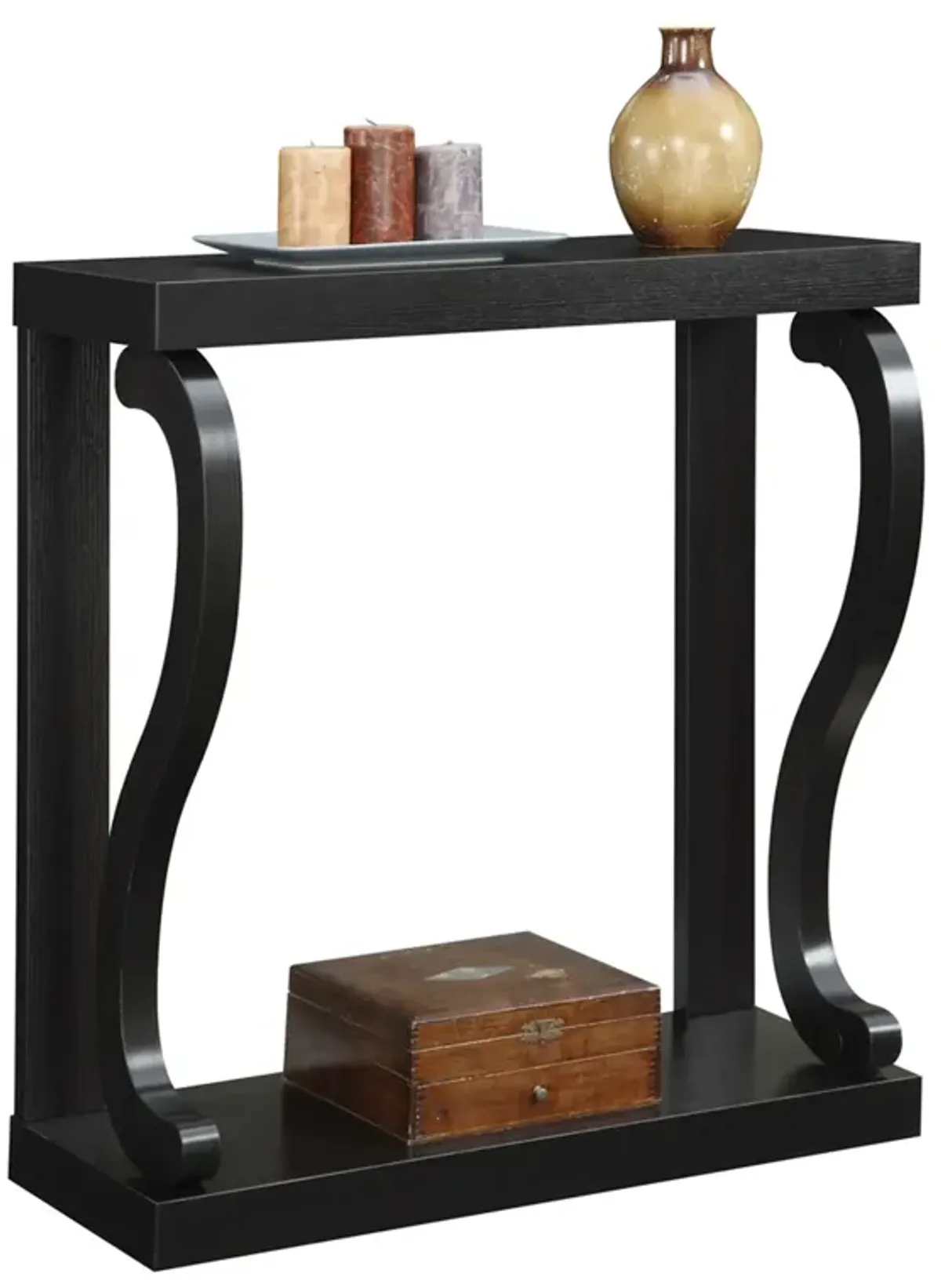 Hivvago Modern Curved Legs Rich Espresso Console Table