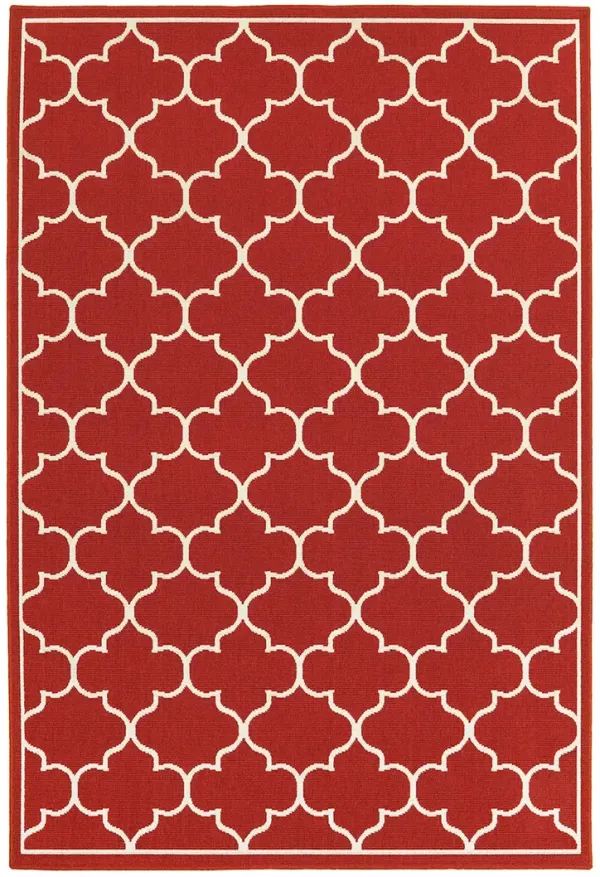 Meridian 7'10" x 10'10" Red Rug