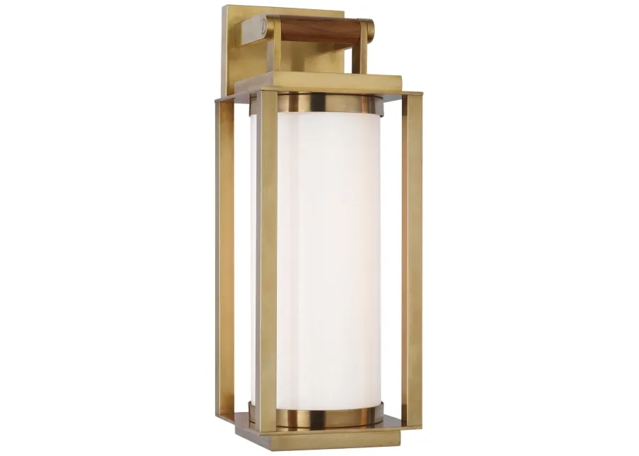 Northport Medium Bracketed Wall Lantern in Natural Brass