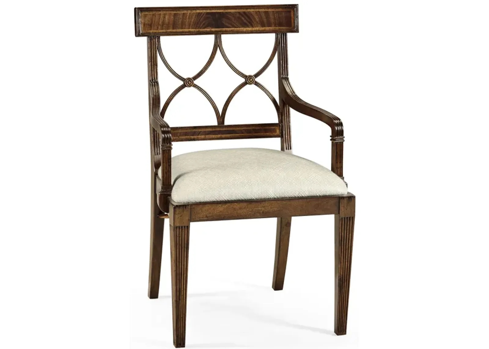 Regency Curved Back Arm Chair