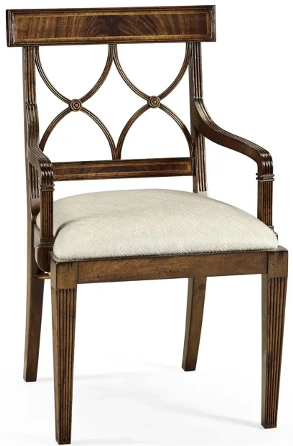 Regency Curved Back Arm Chair