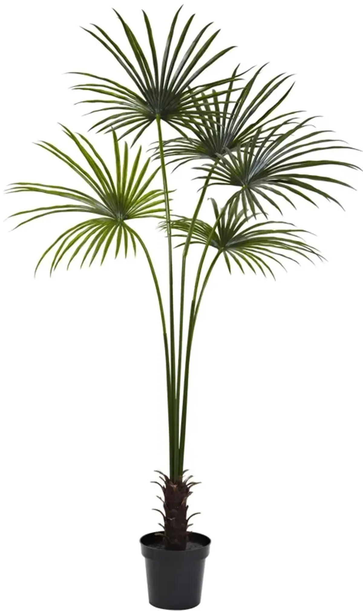 Nearly Natural 7-ft Fan Palm Tree UV Resistant w/150 Lvs (Indoor/Outdoor)