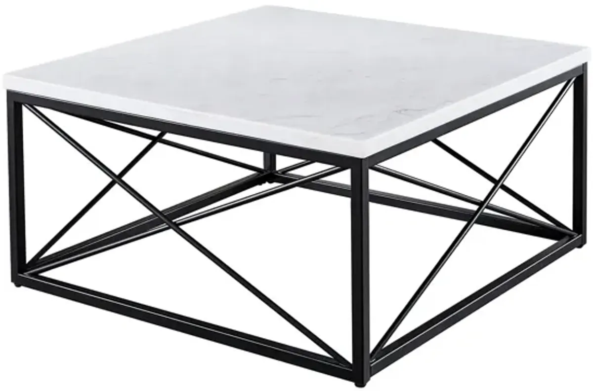 Skyler White Marble Cocktail Table