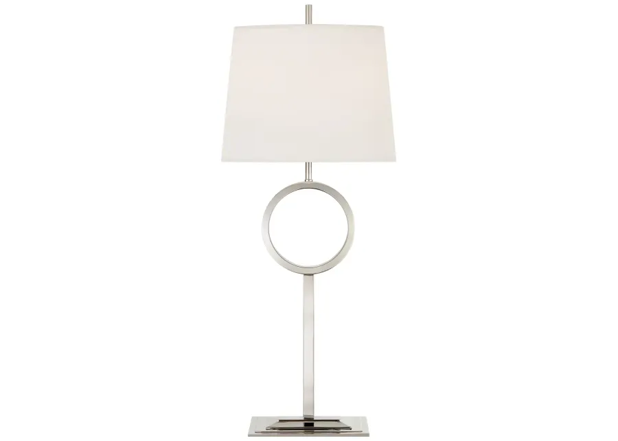 Simone Medium Buffet Lamp in Silver