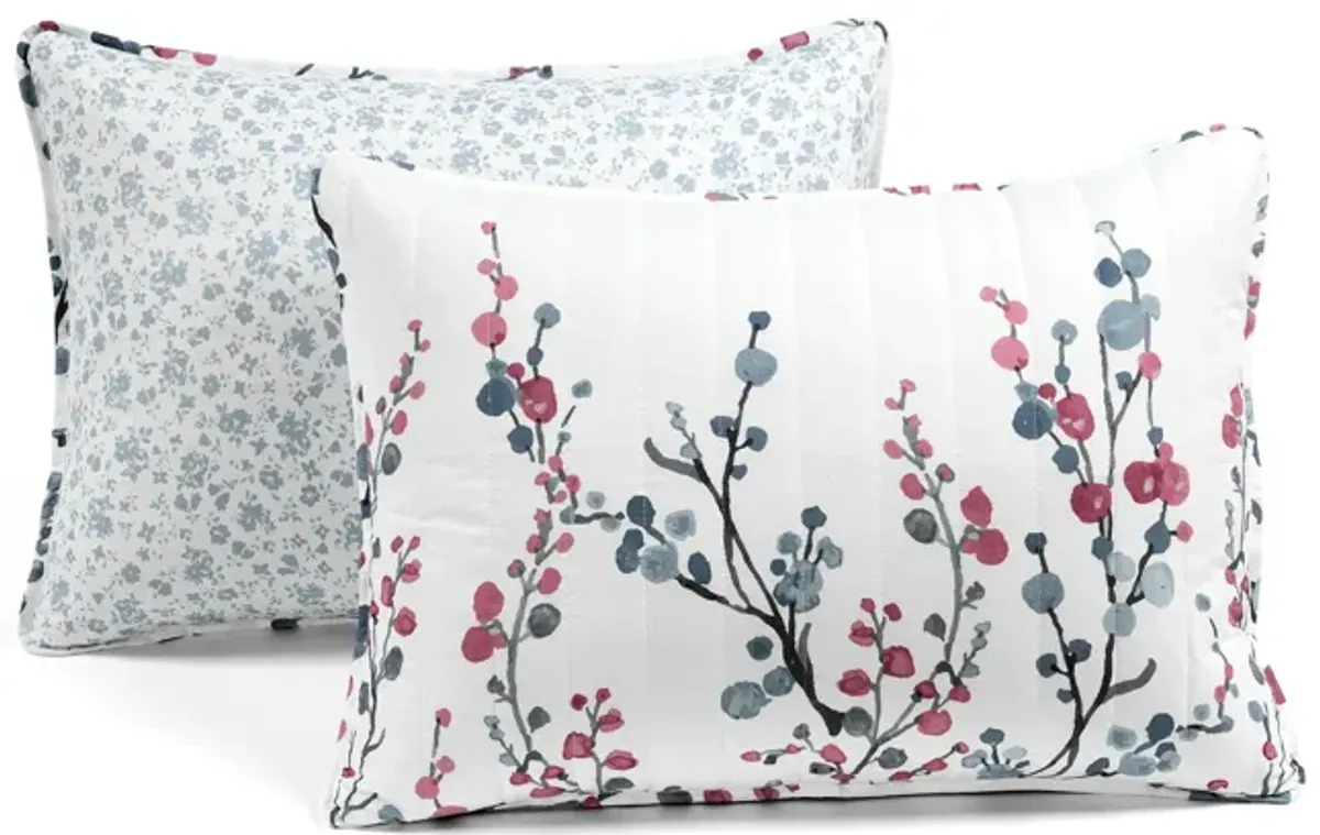 Mirabelle Watercolor Floral Reversible Quilt 3Pc Set