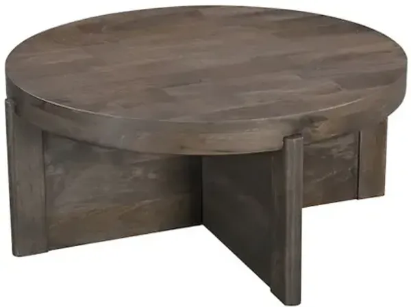 Taran Designs Adrien Round Solid Wood Coffee Table