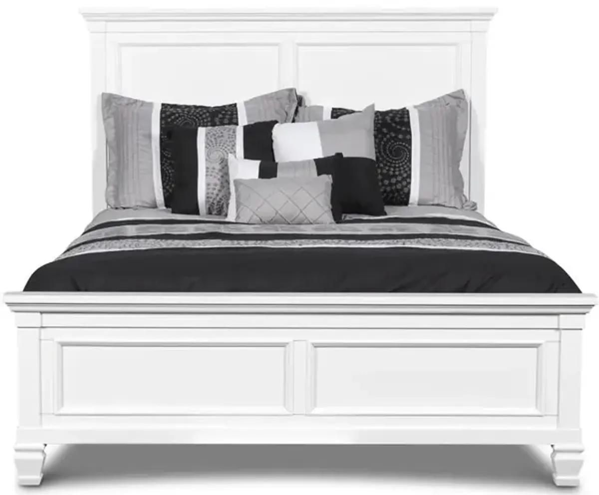 New Classic Furniture Furniture Tamarack Solid Wood Full Size Bed in White