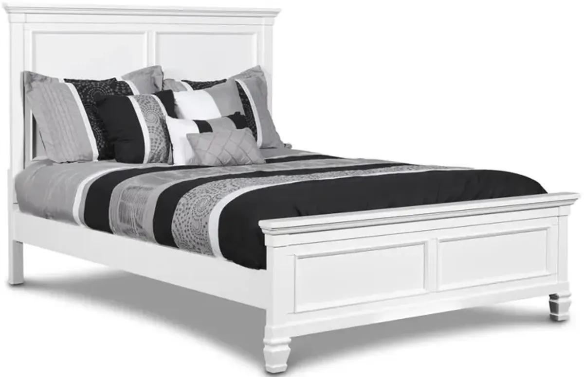 New Classic Furniture Furniture Tamarack Solid Wood Full Size Bed in White