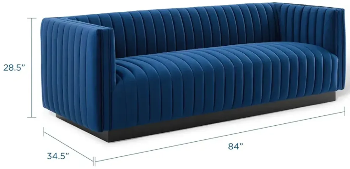 Conjure Channel Tufted Velvet Sofa