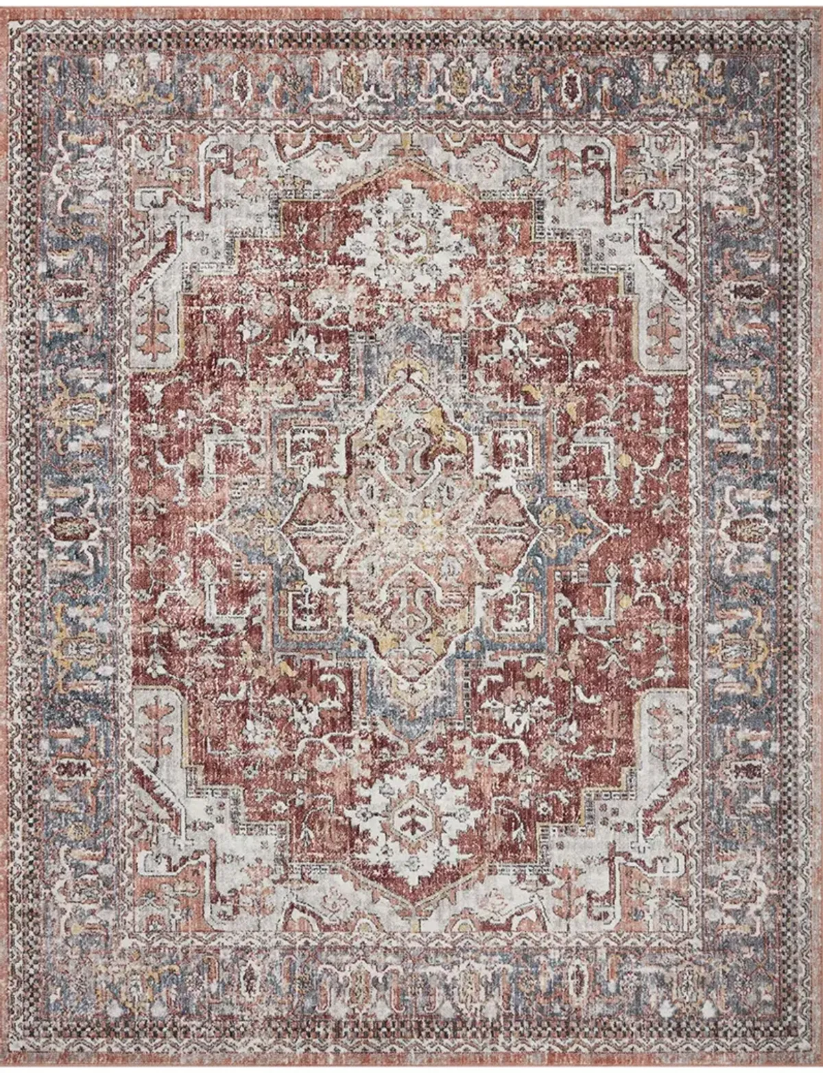 Cassandra CSN01 Rust/Multi 5'3" x 7'9" Rug