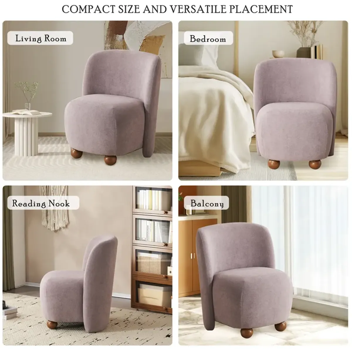 Merax Modern Armless Accent Chair Home Chair