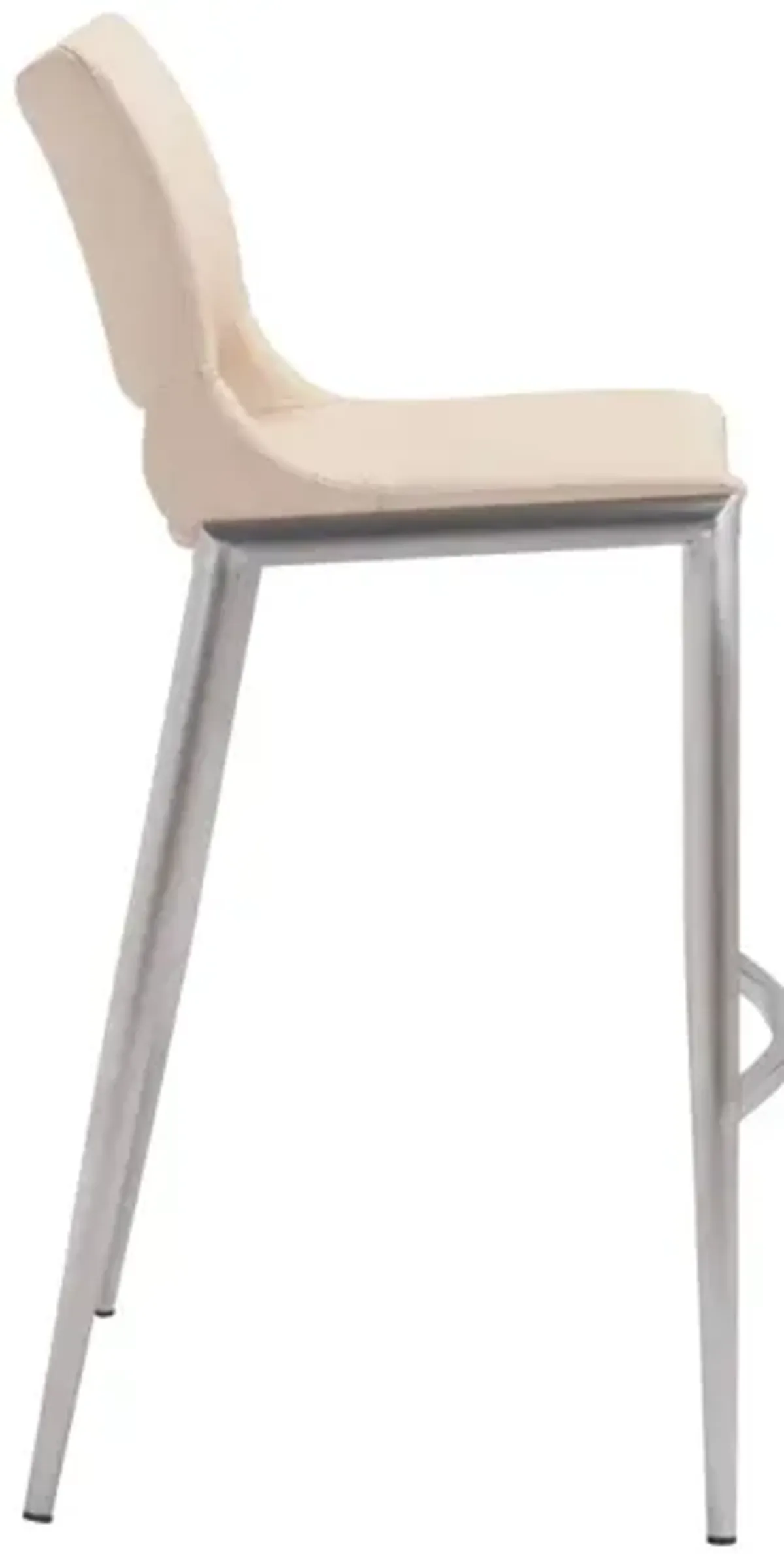 Ace Barstool (Set of 2) Light Pink & Silver