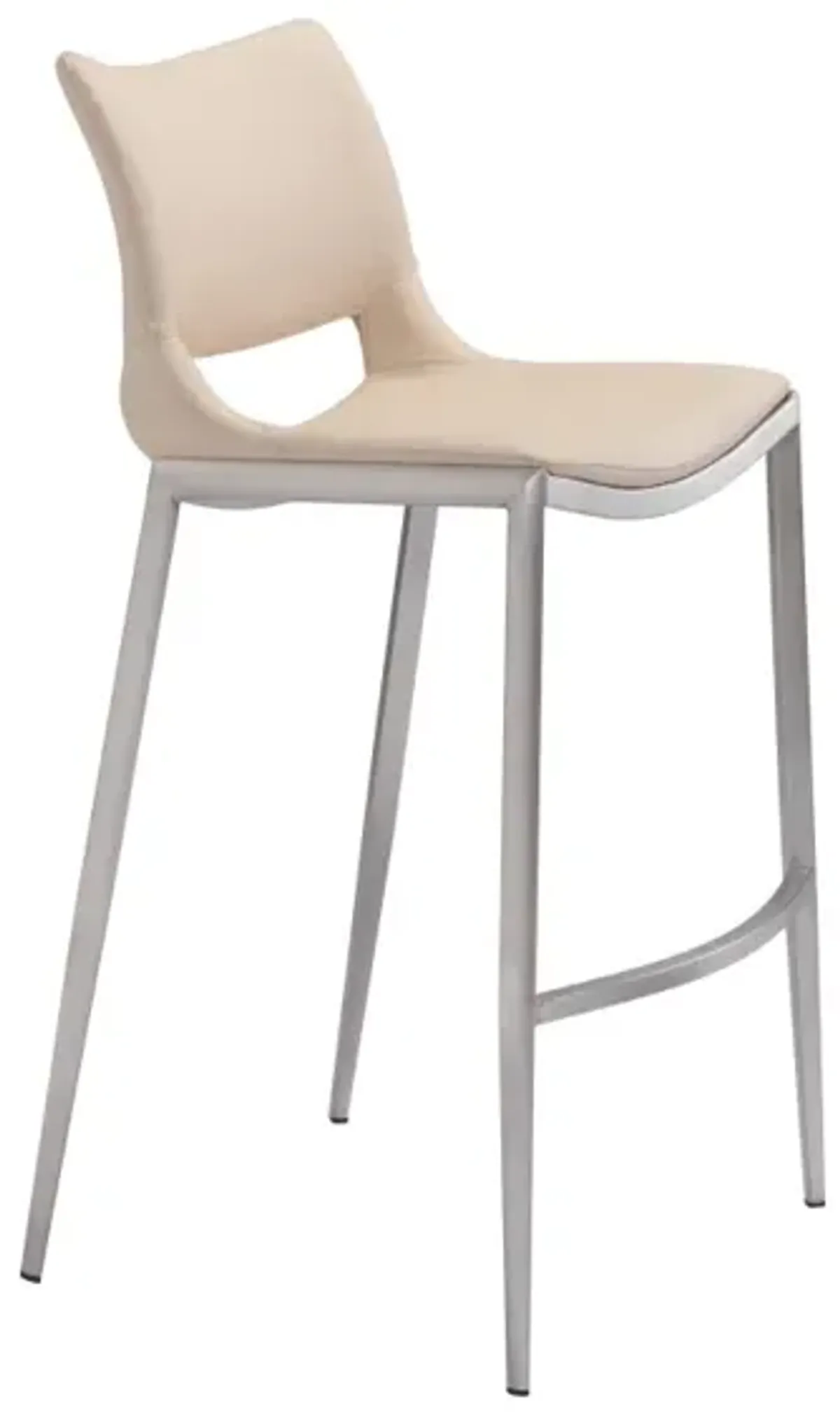 Ace Barstool (Set of 2) Light Pink & Silver