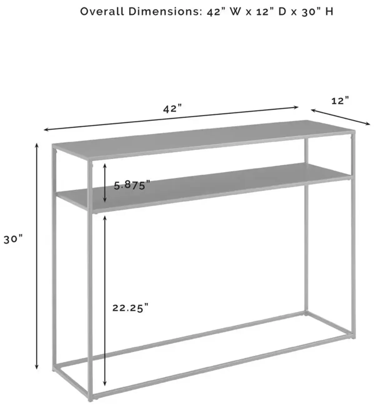 Braxton Console Table Matte Black