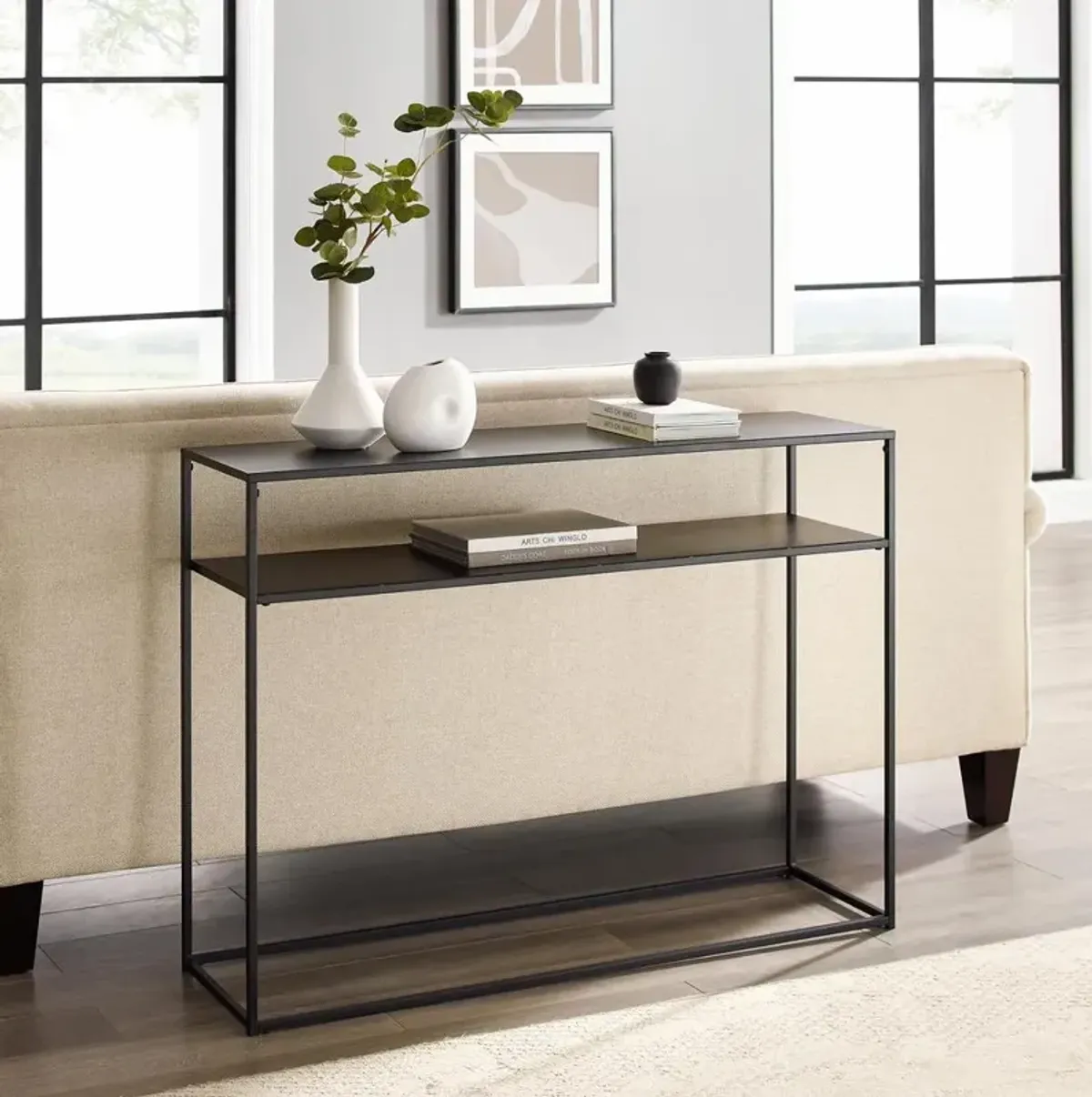 Braxton Console Table Matte Black