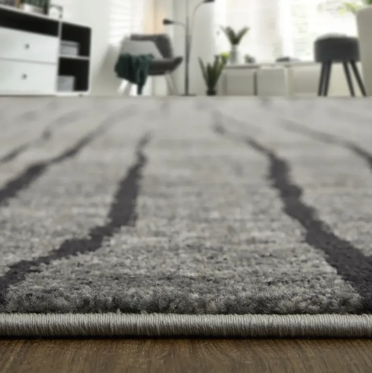 Kano 39LIF Gray/Black/Taupe 6'7" x 9'6" Rug