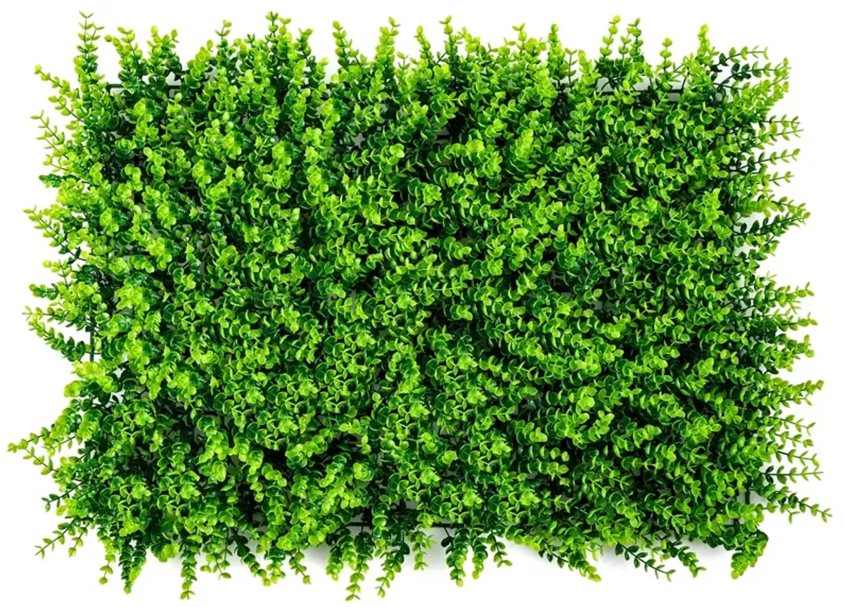 12 Pieces 16 x 24 Inch Artificial Eucalyptus Hedge Plant Privacy Fence Panels