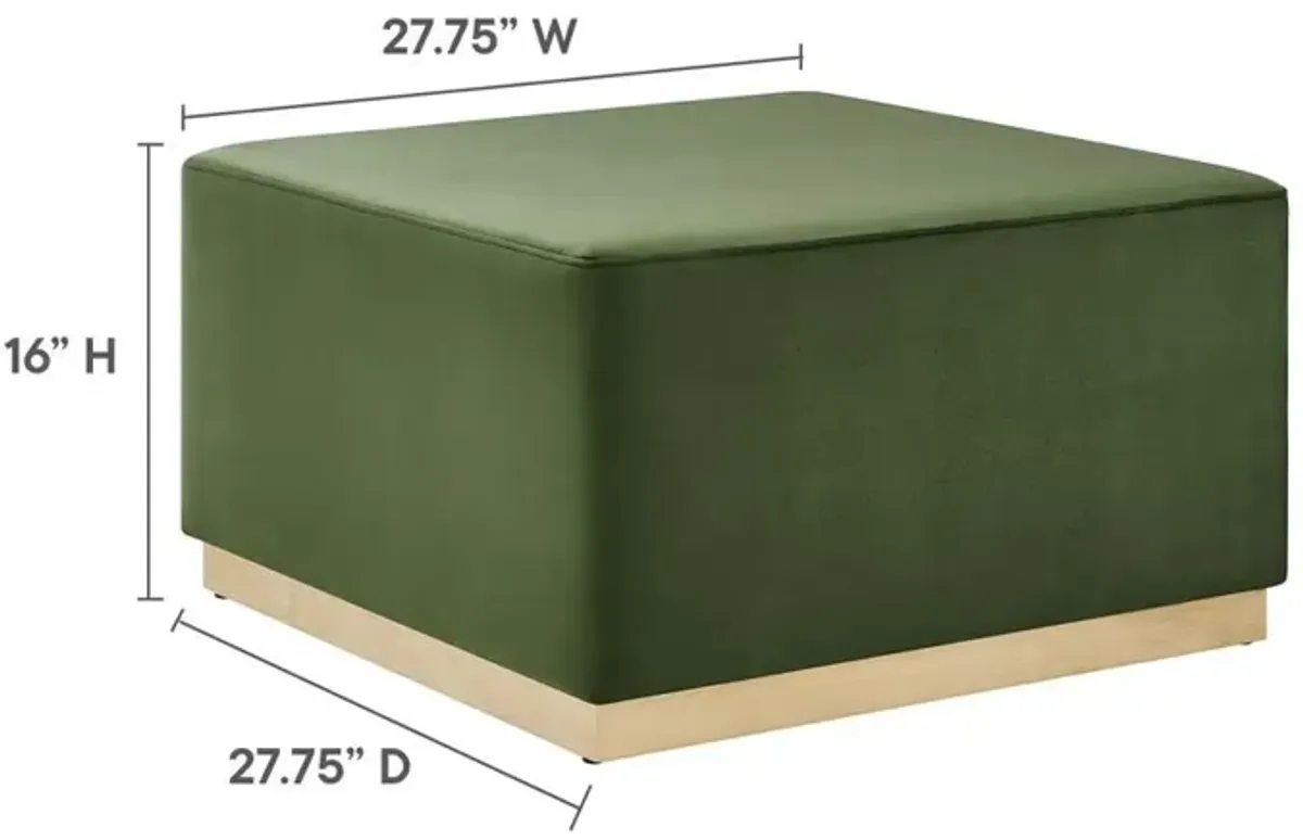 Modway Tilden Large 28 Square Performance Velvet Upholstered Ottoman