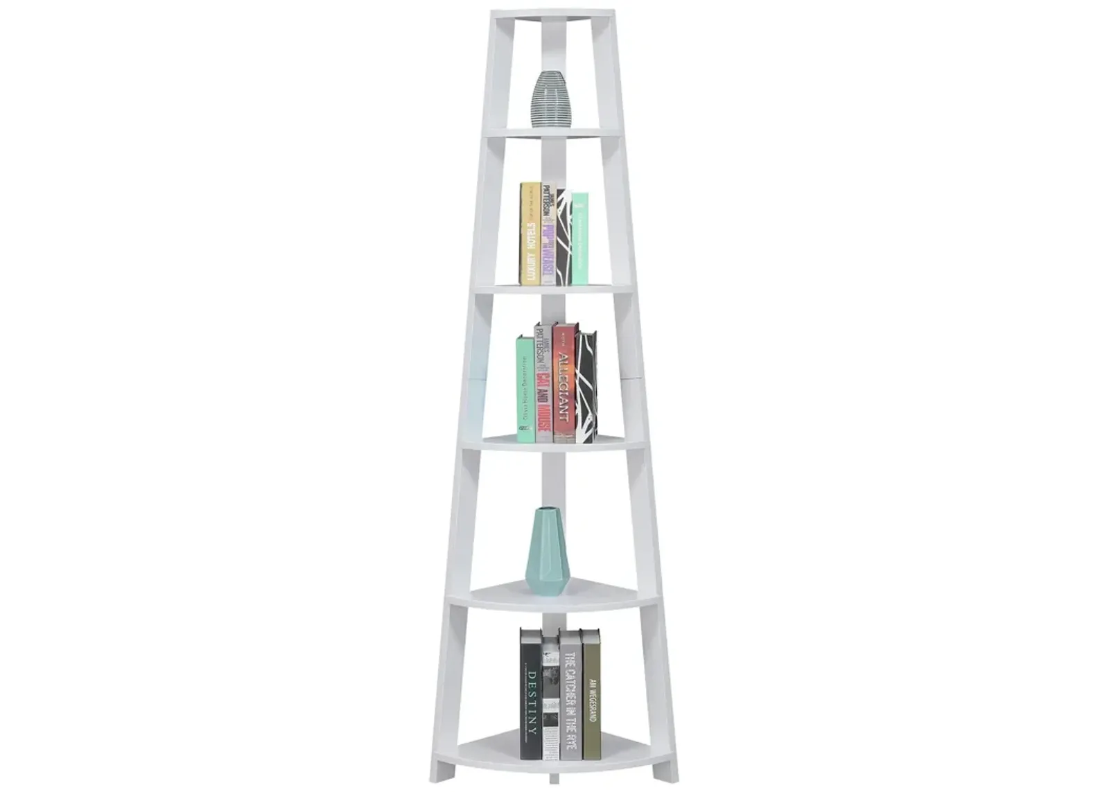 Newport 5 Tier Corner Bookshelf