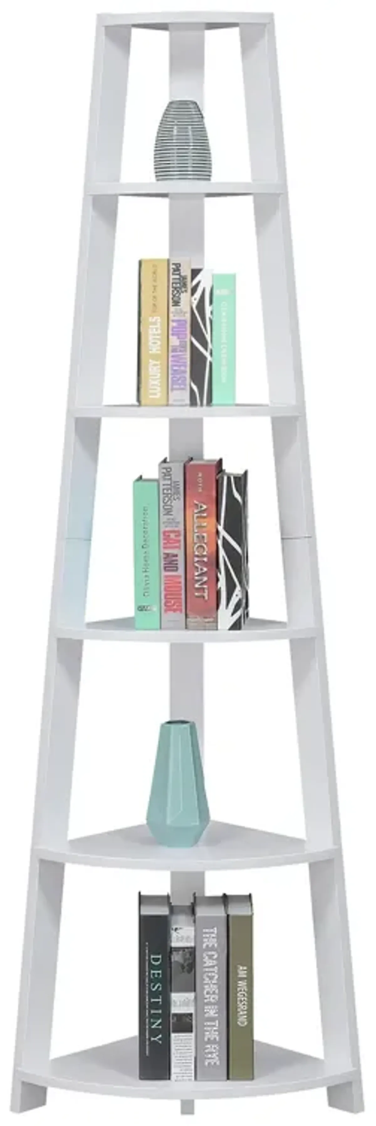 Newport 5 Tier Corner Bookshelf