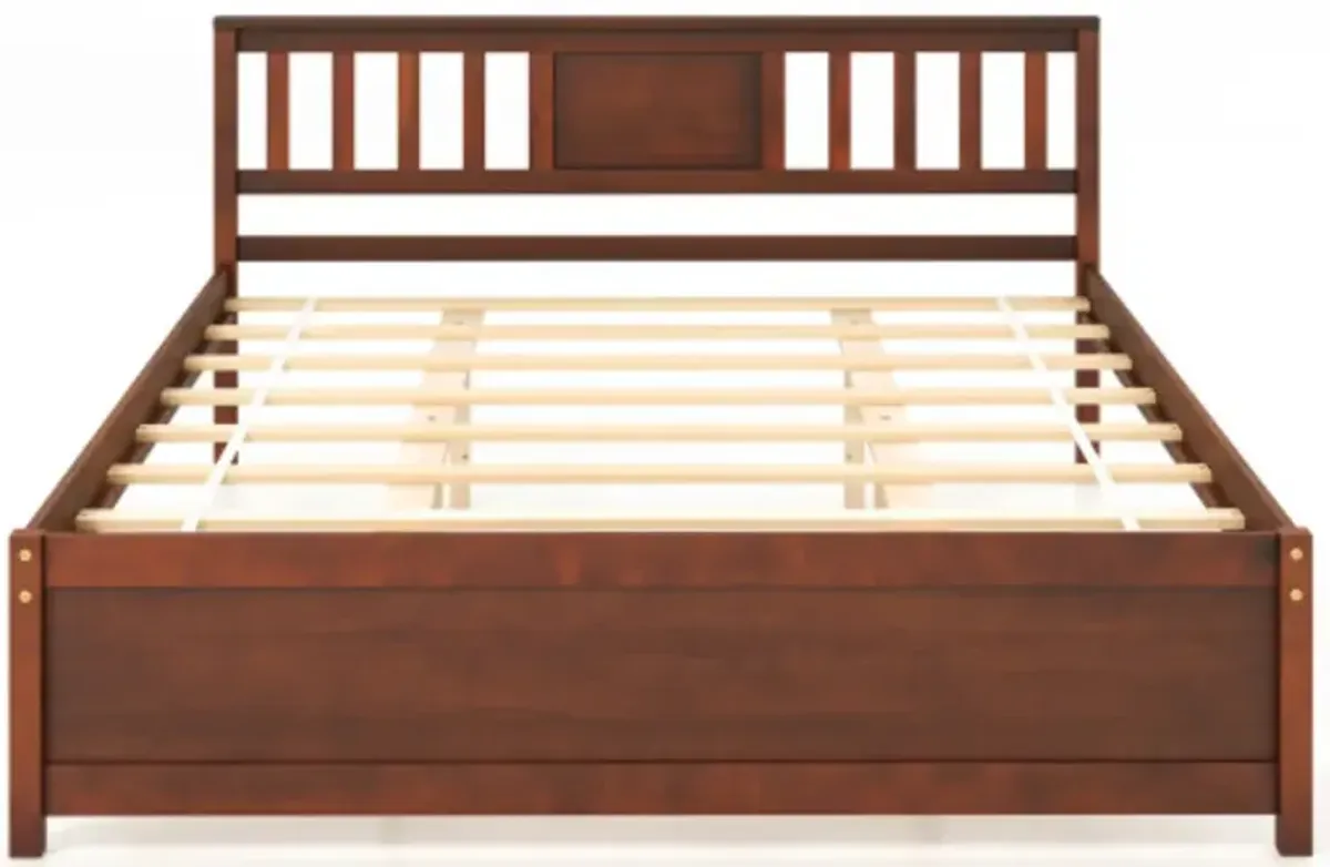 Wooden Platform Bed with Headboard and Slat Support, Sturdy Frame for a Comfortable and Stylish Bedroom