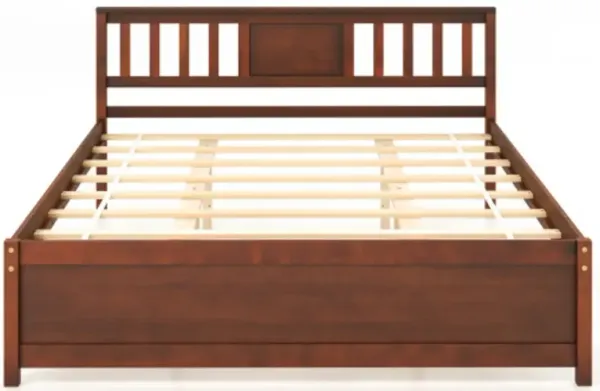 Wooden Platform Bed with Headboard and Slat Support, Sturdy Frame for a Comfortable and Stylish Bedroom