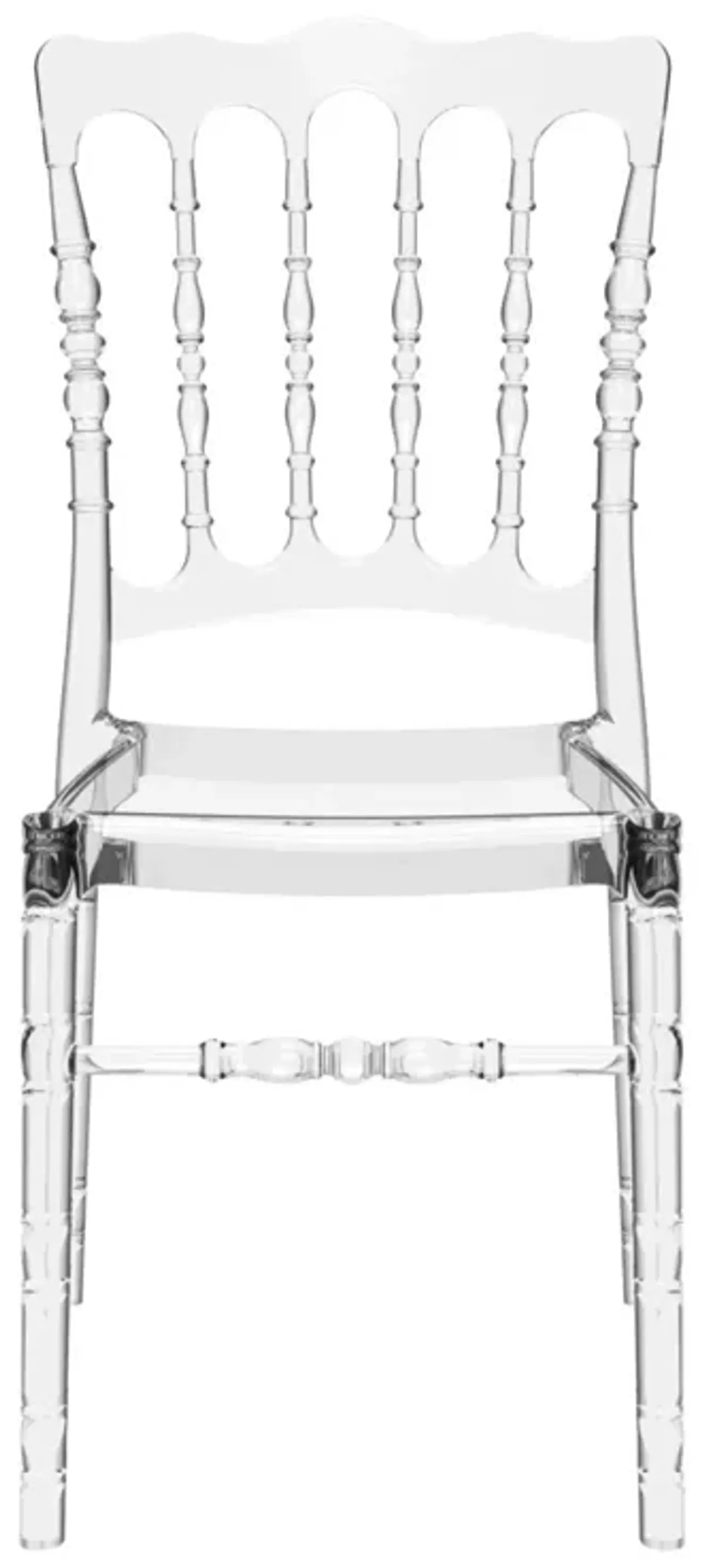 32" Clear Transparent Stackable Outdoor Patio Dining Chair