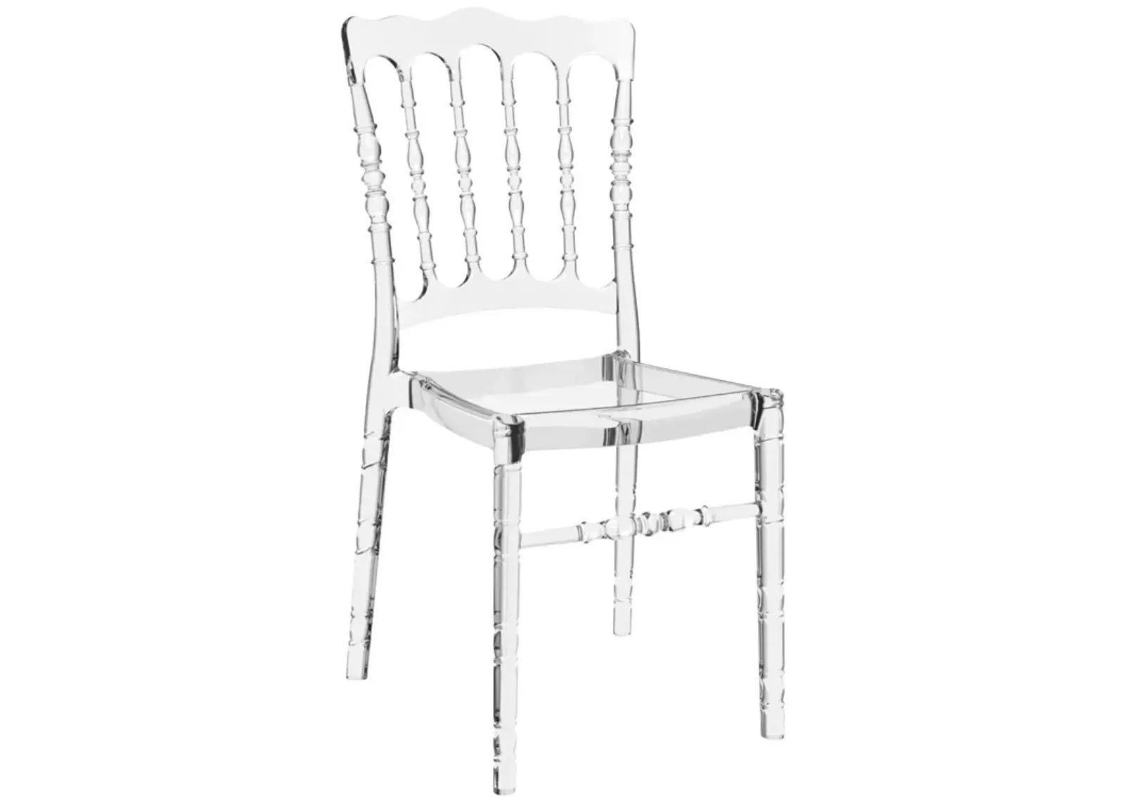 32" Clear Transparent Stackable Outdoor Patio Dining Chair