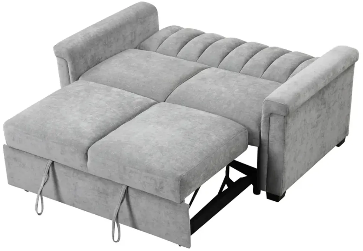 Convertible Soft Cushion Sofa Pull Bed, For Two People To Sit On