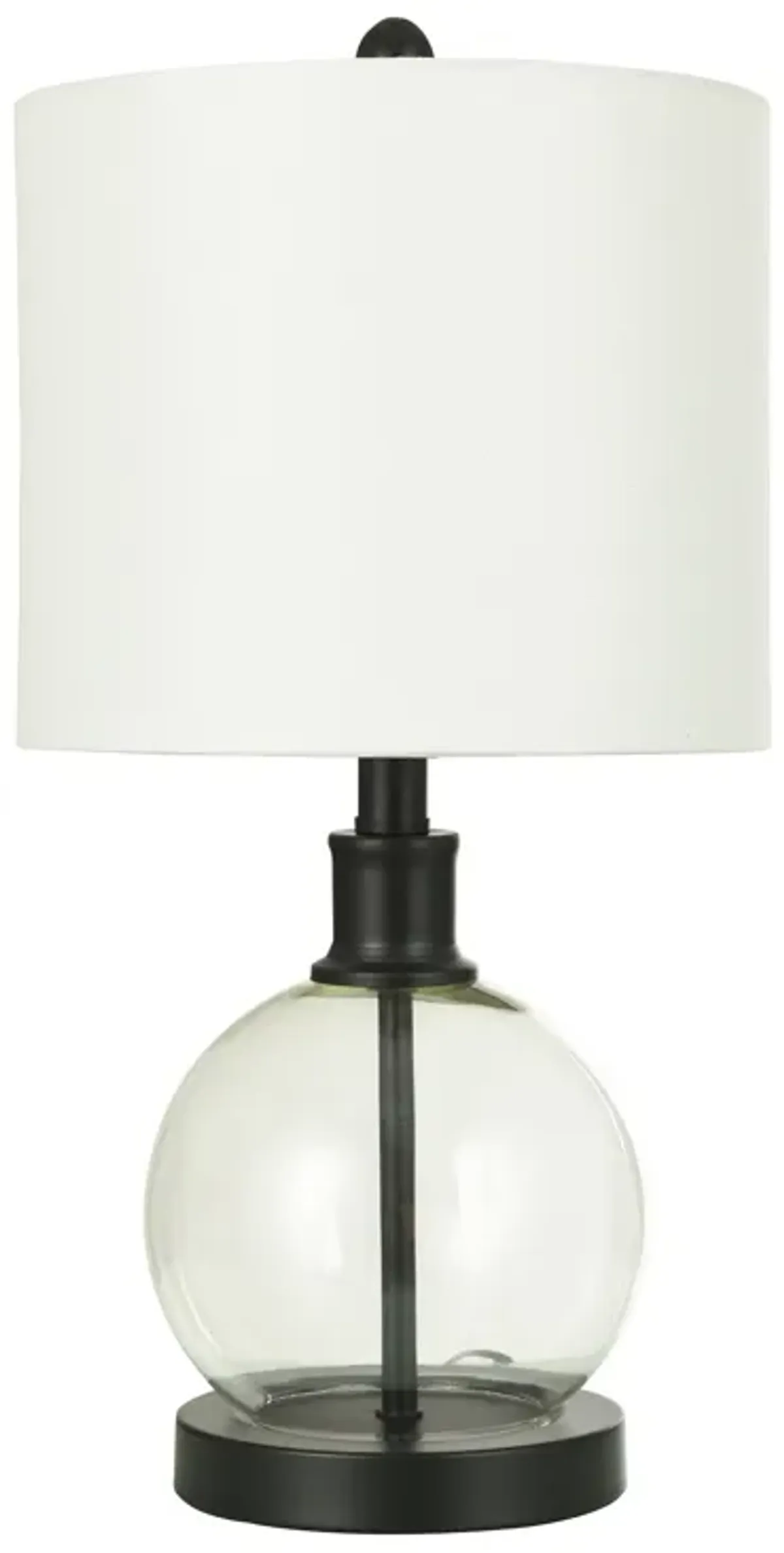 Black Steel Glass Table Lamp