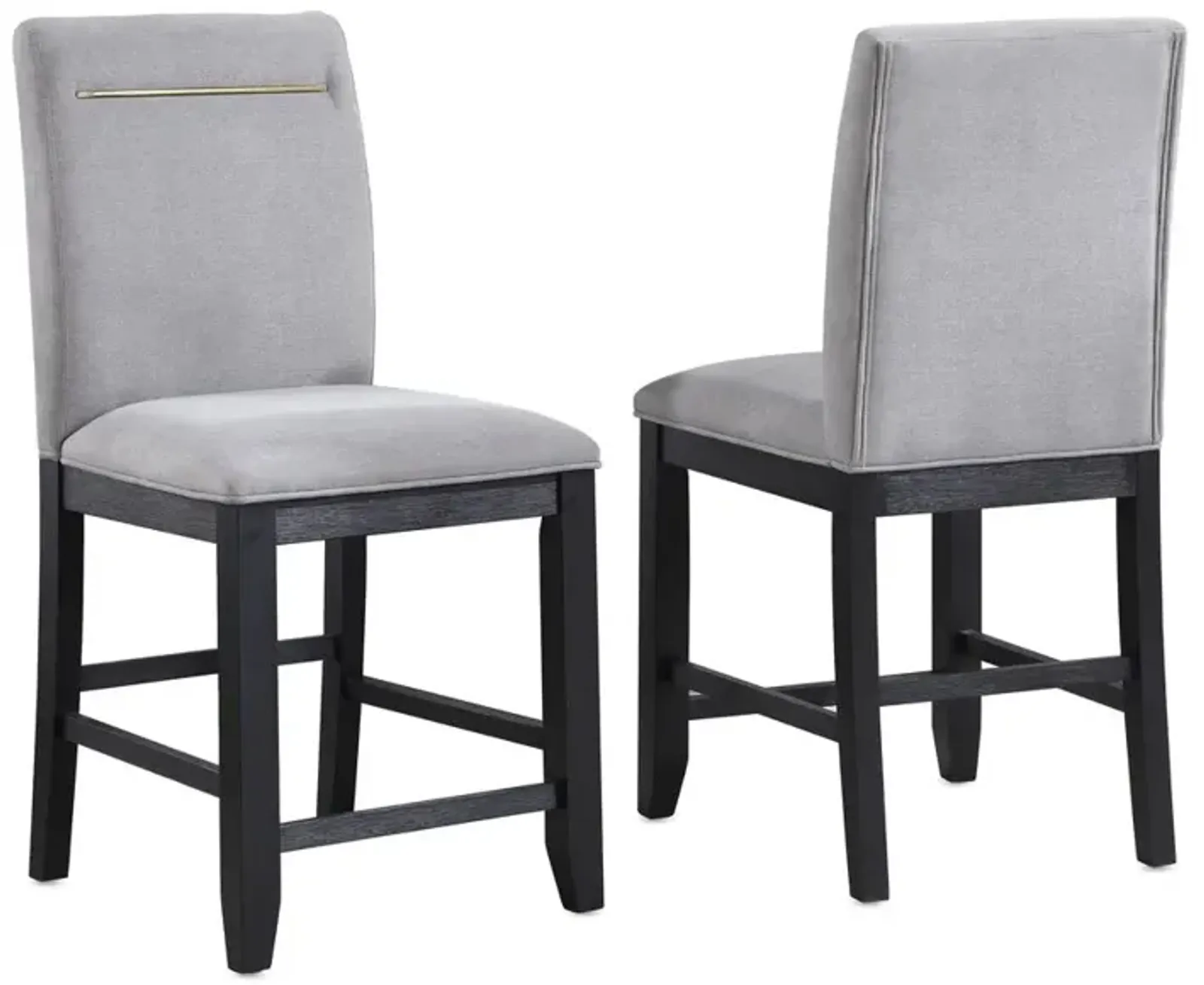 Yves Counter Chair - Grey (set of 2)