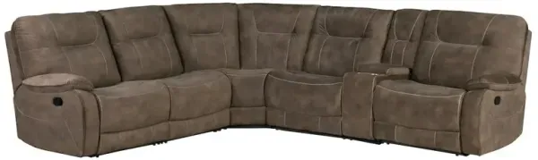 Parker Living Cooper - Shadow Brown 6 Piece Modular Manual Reclining Sectional