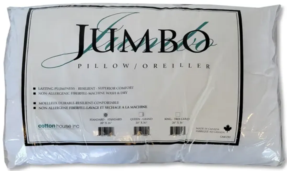 Cotton House - Jumbo Pillow, Hypoallergenic, Standard Size