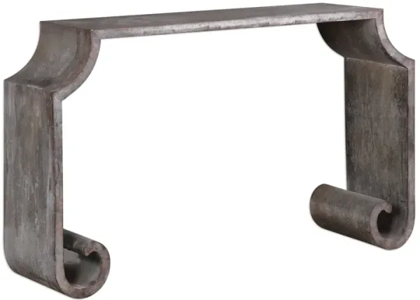 Agathon Stone Gray Console Table