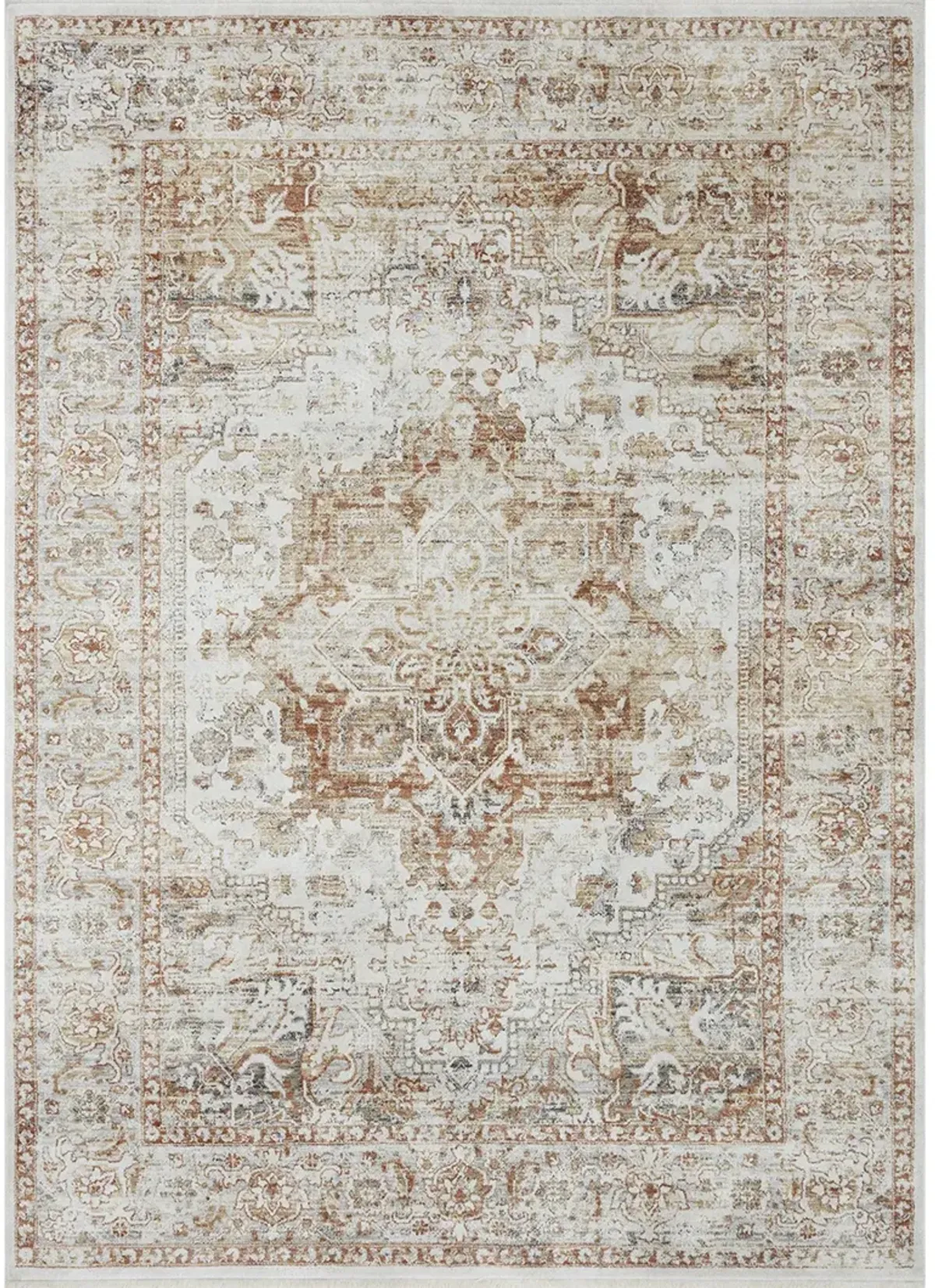 Bonney BNY01 Ivory/Sunset 5'3" x 7'6" Rug