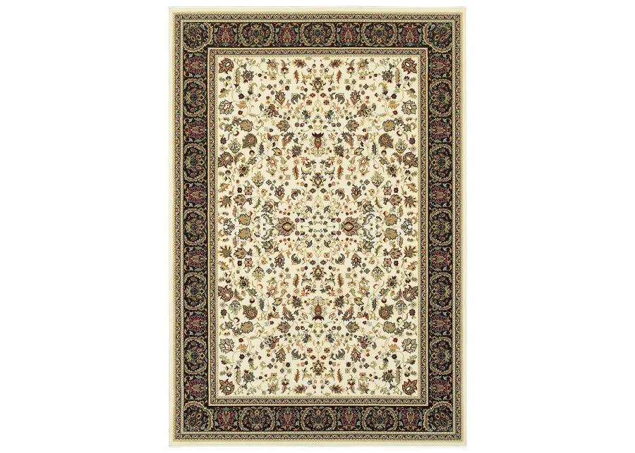 Kashan 6'7" x 9'6" Ivory Rug