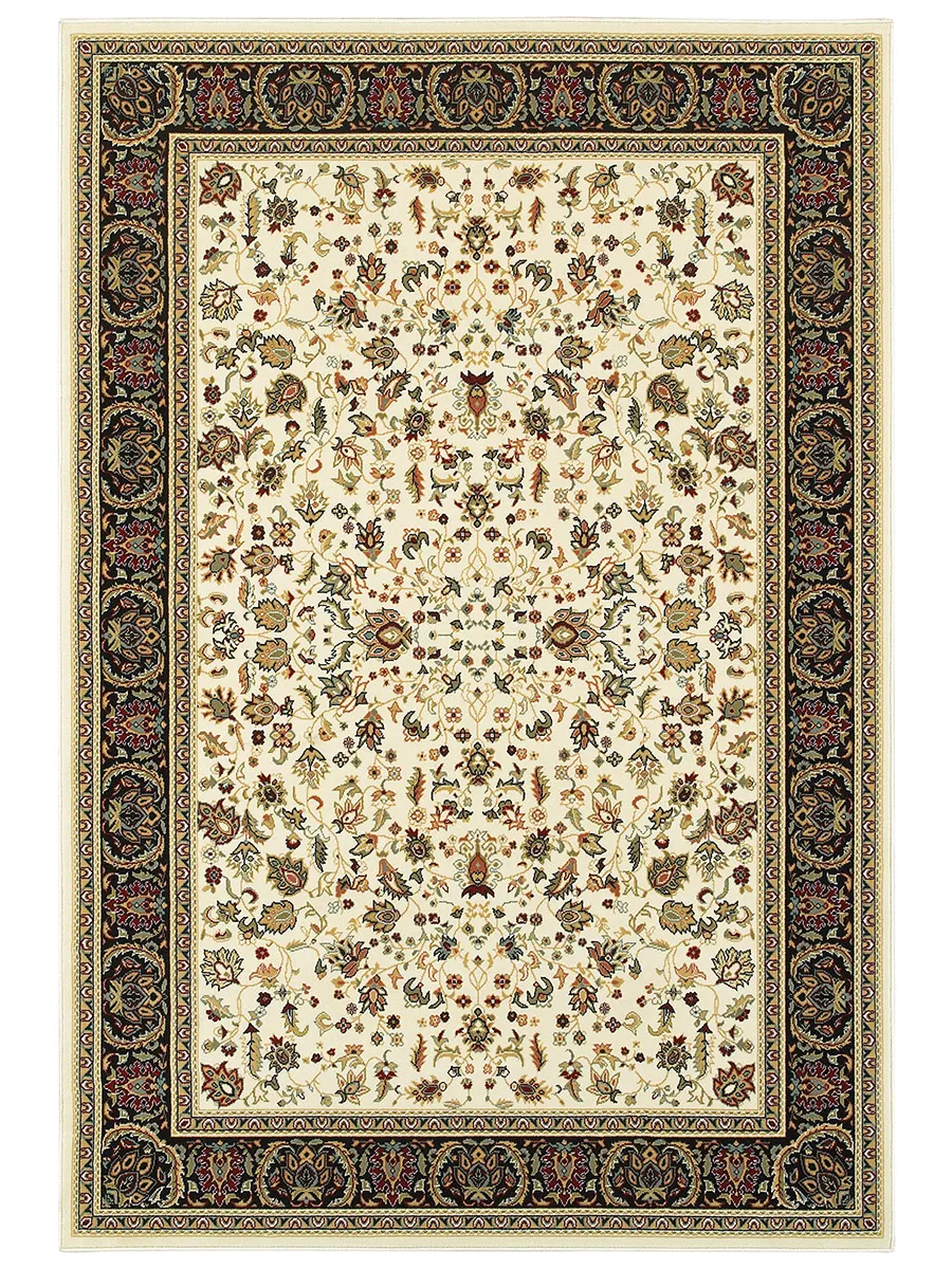 Kashan 6'7" x 9'6" Ivory Rug