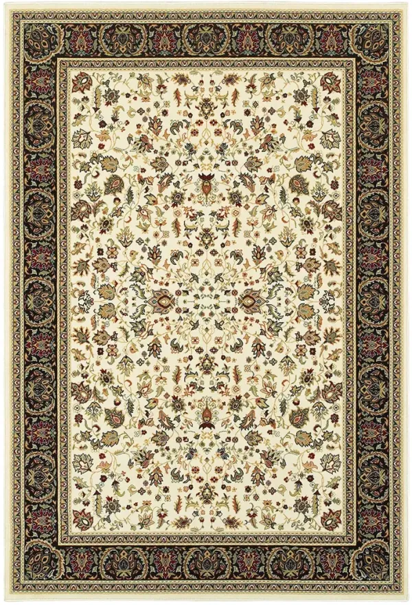 Kashan 6'7" x 9'6" Ivory Rug
