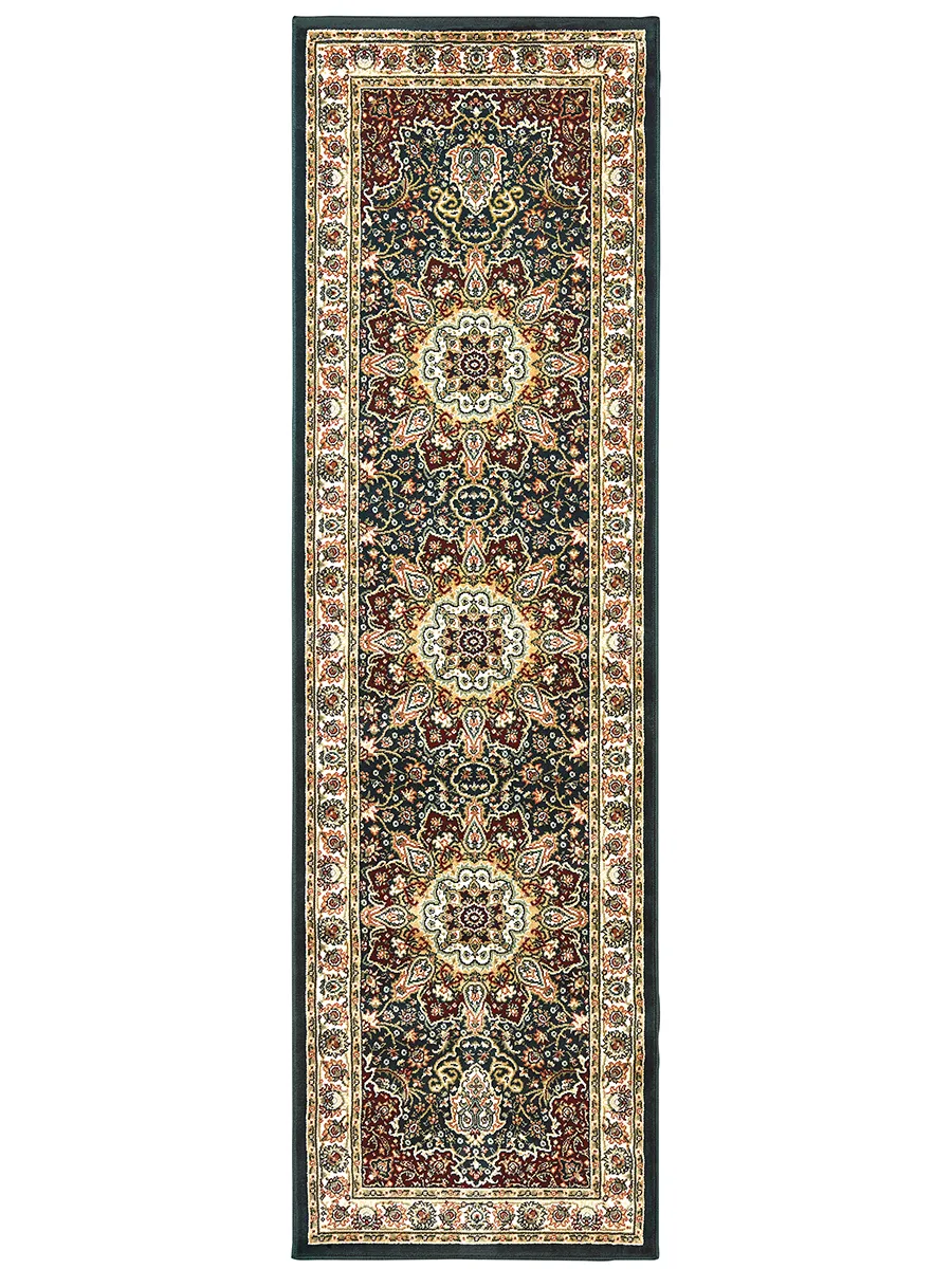 Kashan 2'3" x 7'6" Navy Rug