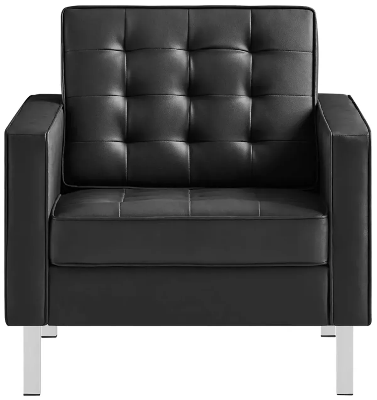 Loft Tufted Vegan Leather Armchair