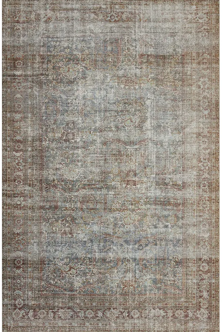 Jules JUL05 Lagoon/Brick 7'6" x 9'6" Rug by Chris Loves Julia × Loloi